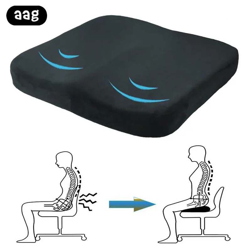 AAG копчик Ортопедическая подушка для сидения из пены с эффектом памяти мягкие удобные подушки для сидения для автомобиля, офиса, дома, стула, нижние сиденья, Массажная подушка