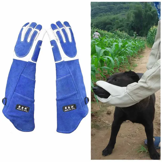 Thickening Anti bite Safety Gloves Tactical Training Animal Feeding for