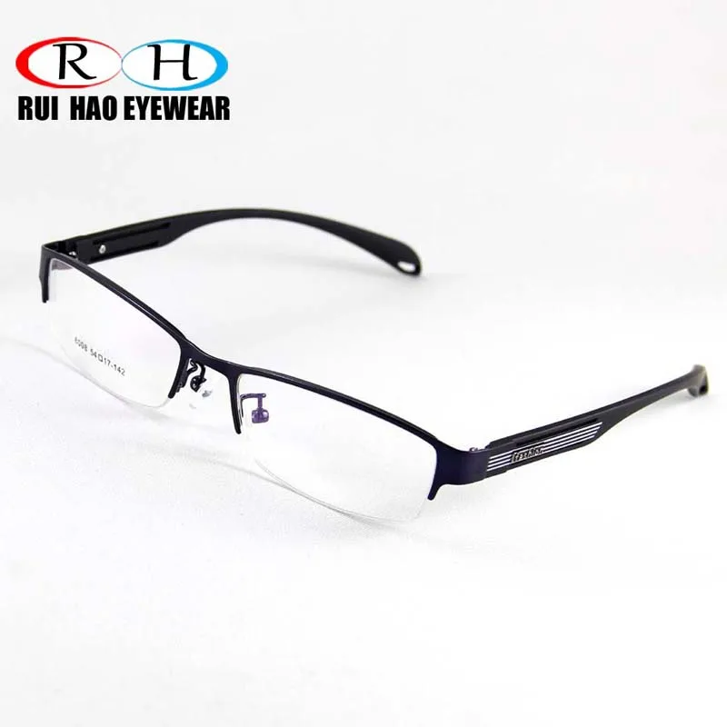 

RUI HAO EYEWEAR Eyeglasses Frame Men Stainless steel Eyewear Frames Fashion Rectangle Design Optical Spectacles oculos masculine