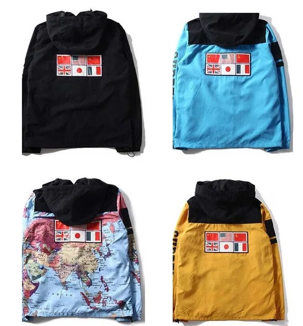 the north face supreme world map jacket