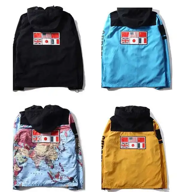 supreme map jacket