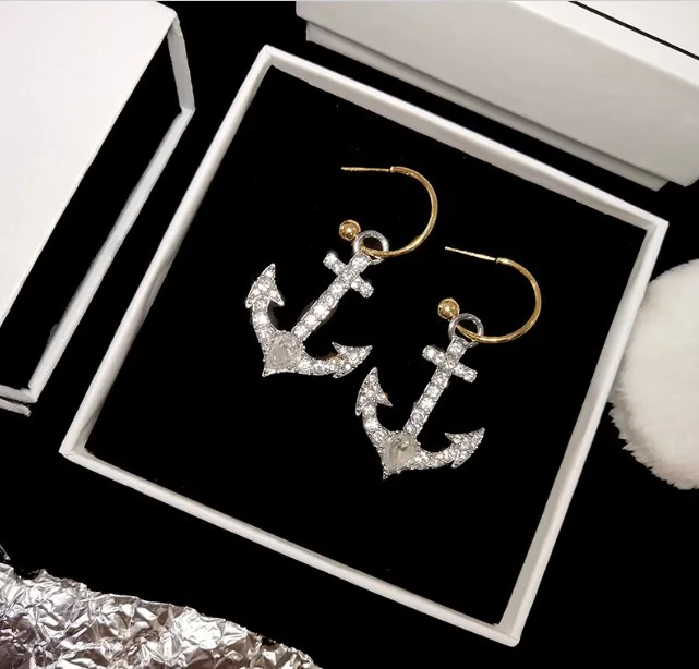 

2019 Fashion New Dangle Drop Anchor Earrings For Women's Korean In Boho Jewelry Female Bohemian Statement Color Matching Earings