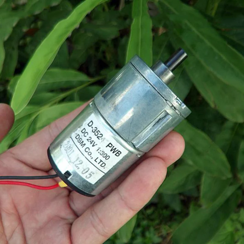 

Micro 37mm 12V 24V DC High Torque Slow Speed Motor Metal Gear Electric Motor Quiet GearBox Ratio 1:300 6mm Shaft