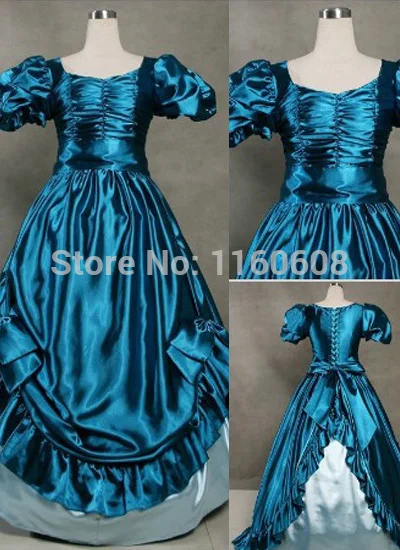 

Vintage Blue Gothic Victorian Dress for Sale