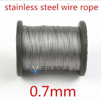 

100meter/lot 0.7mm Roll High Tensile Stainless Steel Wire Rope 7X7 Structure