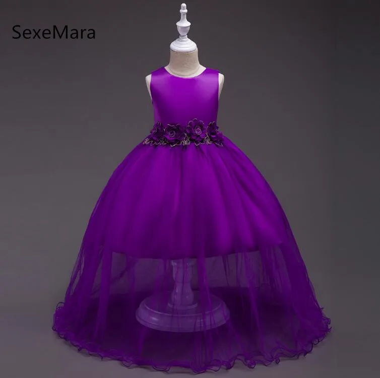 

Formal Kids Dress For Girls Princess Wedding Party Dresses Girl Clothes 4-14 Years Dress Bridesmaid Children Clothing