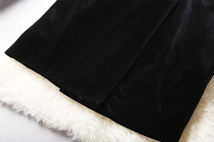 Новинка, Осеннее подиумное дизайнерское женское винтажное двубортное бархатное платье, теплое элегантное тонкое длинное платье с поясом, B389