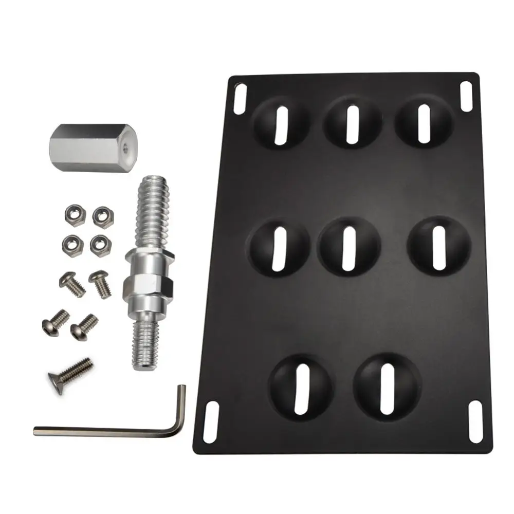 

runmade Front Bumper Tow Hook Adapater License Plate Mounting Bracket Holder for Mini Cooper S R50 R56 R57 R60 R61 F54