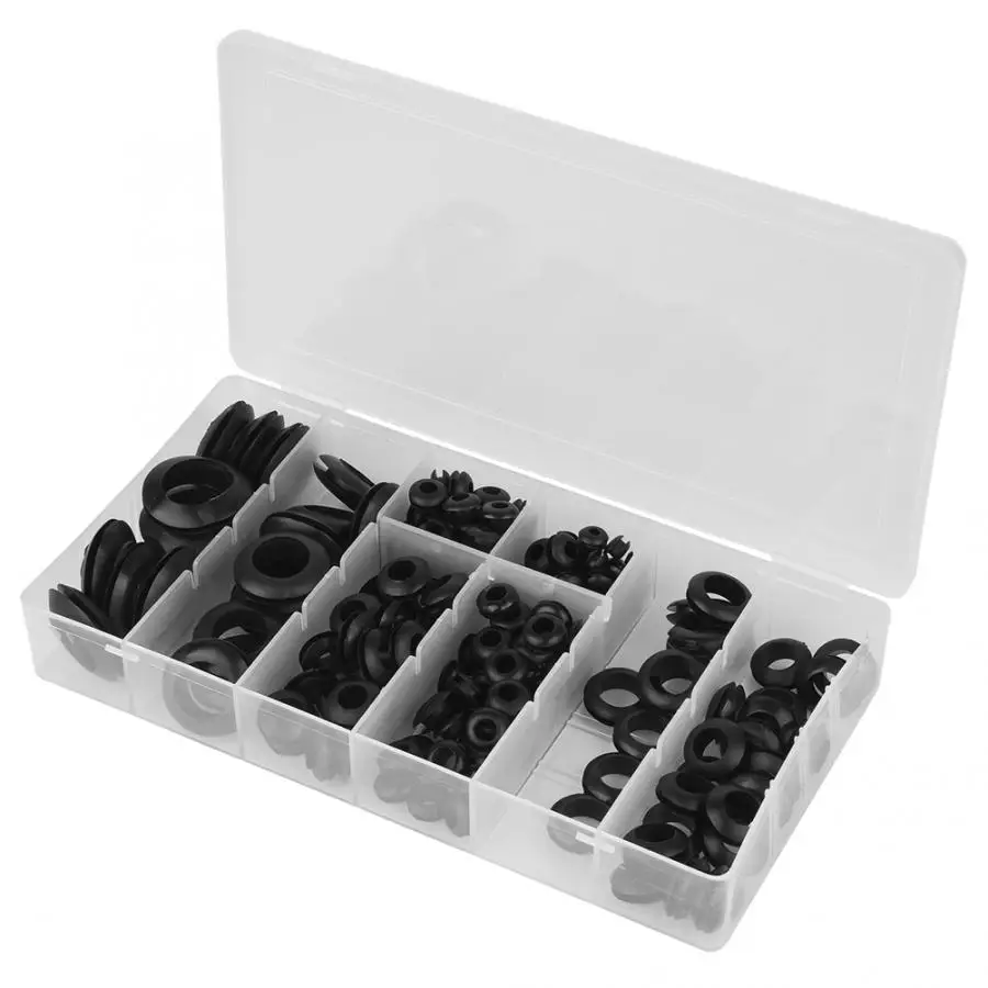 

Auto Rubber Seals Rubber Pads For Chair Legs 170pcs Black 7.14\12.07\15.88\19.05\22.23\25.40mm Single Side Rubber Grommet