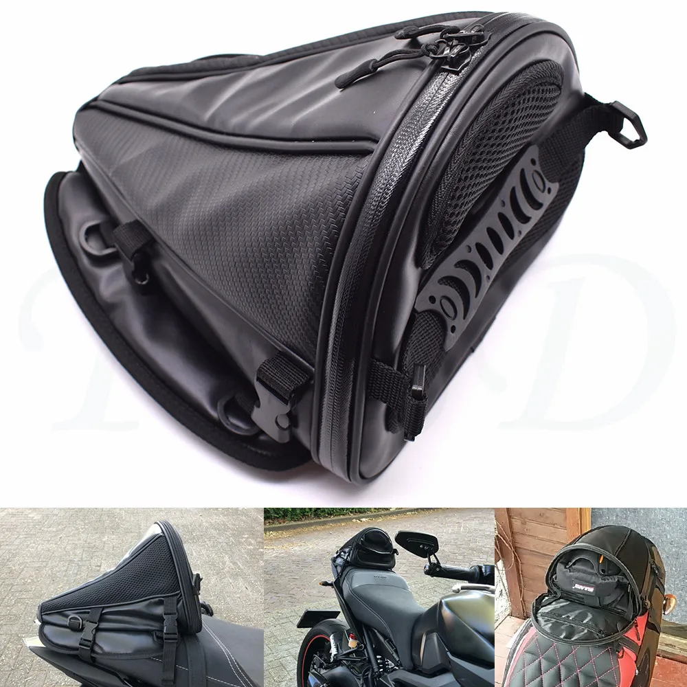 New Carbon Fiber Motorcycle Tail Bag Seat Backpack Handbag For Kawasaki Ninja Zx10r Zx6r 636 Zx 6r Z1000sx 1000 Z1000 Z900 - Covers & Ornamental Mouldings - AliExpress