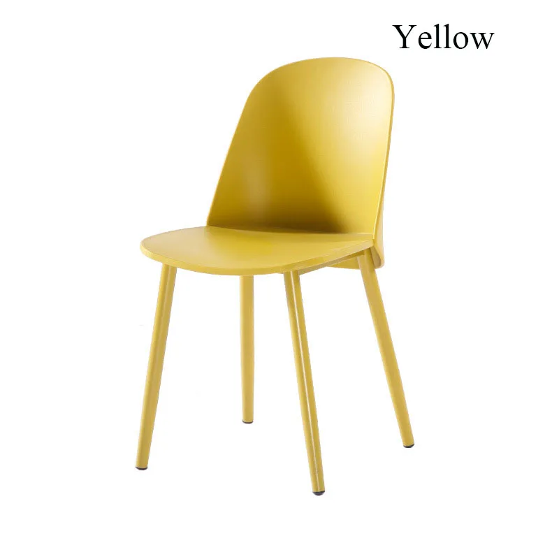 Скандинавский дизайн креативная Повседневная Кофейня мебель, обеденный стул офисный пластик минималистичный Спальня Кабинет удобный стул - Цвет: Цвет: желтый
