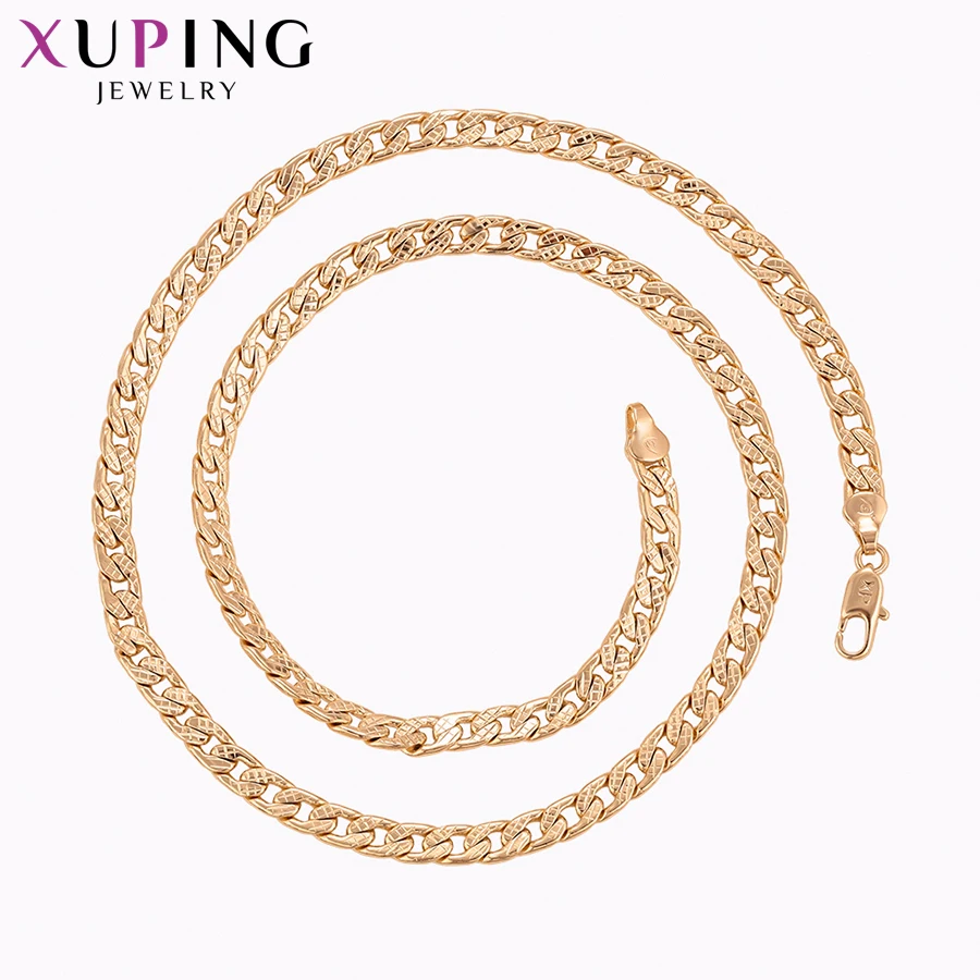 

11.11 Xuping for Women Fashion Jewelry Exquisite Rose Gold-color Plated Necklace Valentine's Colorful Gifts S126.9-45345