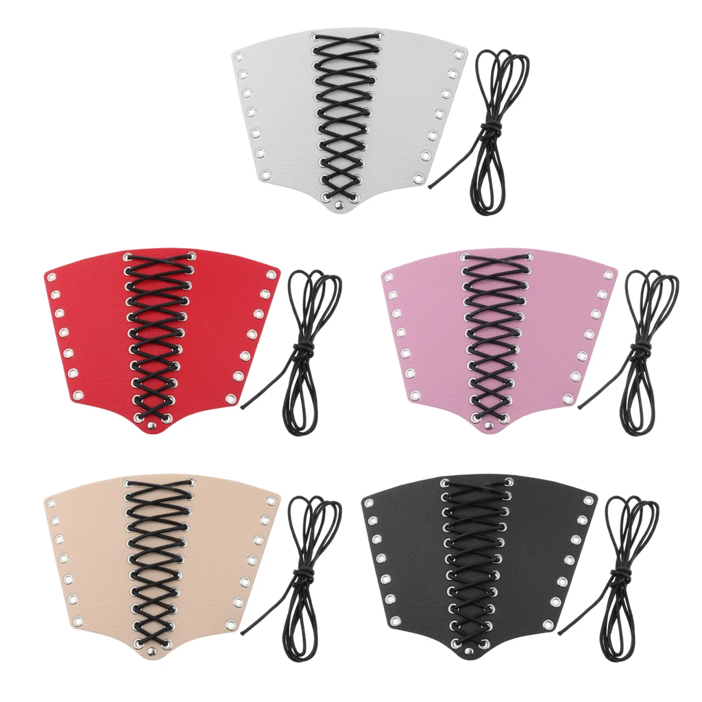 

PU Leather Archery Arm Guard Bow String Lace up Wristband Forearm Protector