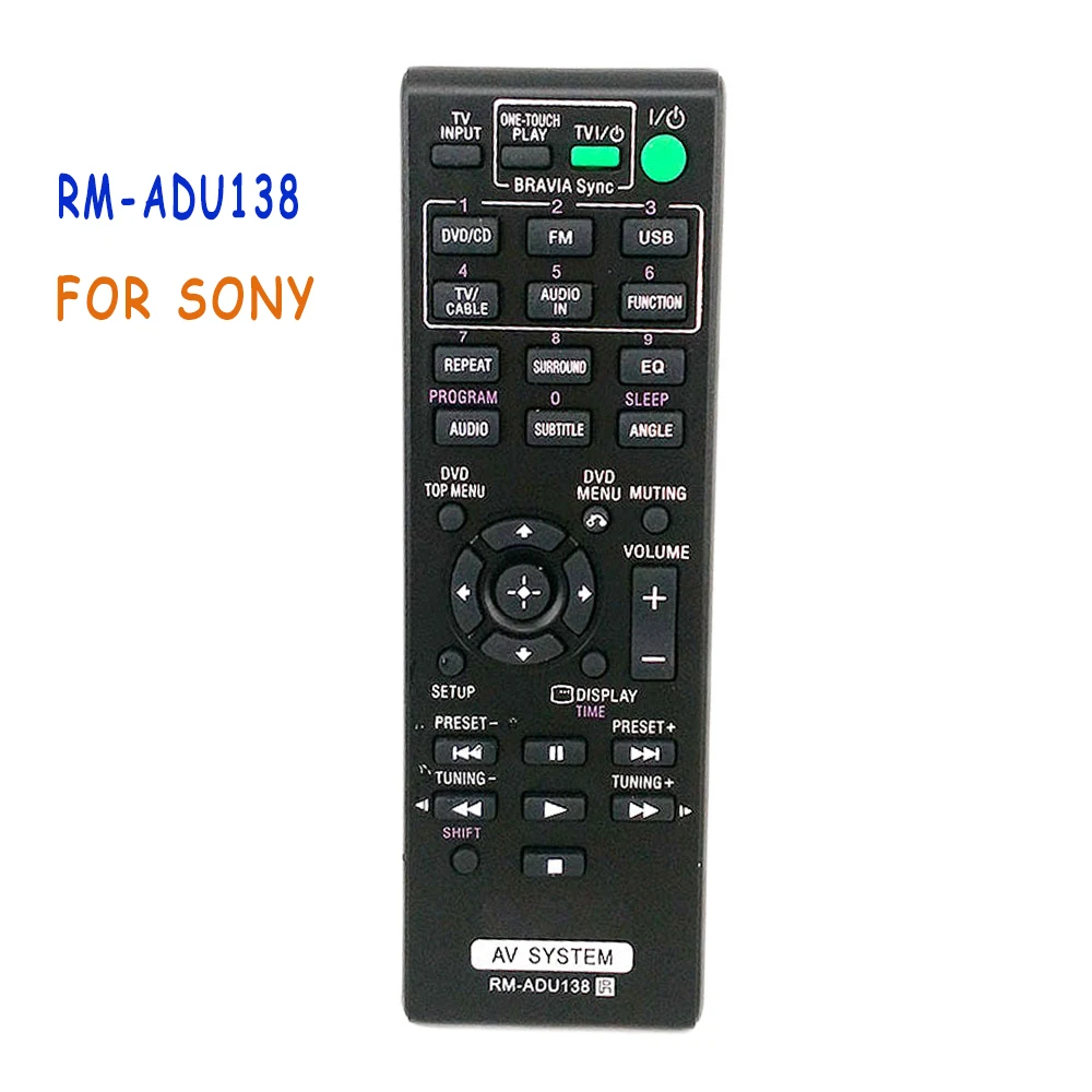 Replacement Remote Control RM ADU138 For Sony AV SYSTEM AUDIO Home THEATER DAV TZ140 HBD TZ140