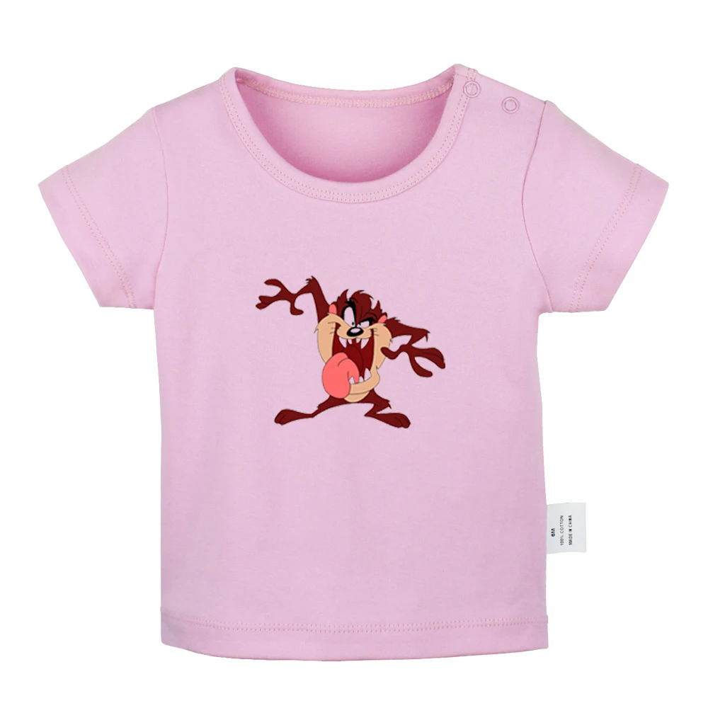 

Cartoon Angry Taz Mania Marvin the Martian Porky Pig Newborn Baby T-shirts Toddler Graphic Solid color Short sleeve Tee Tops
