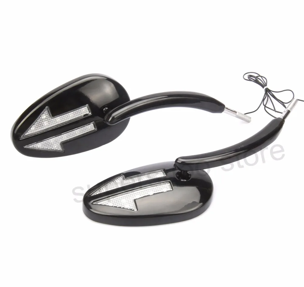 motorcycles LED Turn Signal mirror for harley road king Side street