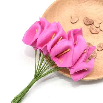 

144Pcs Mini Foam Calla Artificial Lilies Simulation Flower Wedding Decoration DIY Bouquet Scrapbooking Decorative Flowers