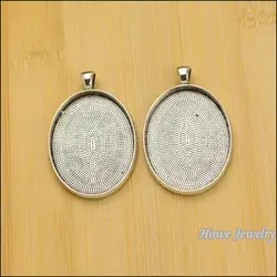Оптовая продажа 30 шт. ретро Овальный Камея/кабошон очарование Тибетский Серебро, пригодный для Ожерелья и подвески металлические