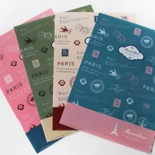 1 шт./лот 31*24 см Новинка Винтаж Эйфелева башня ПВХ файл сумки дизайнер папка презентация папки kawaii канцелярские принадлежности