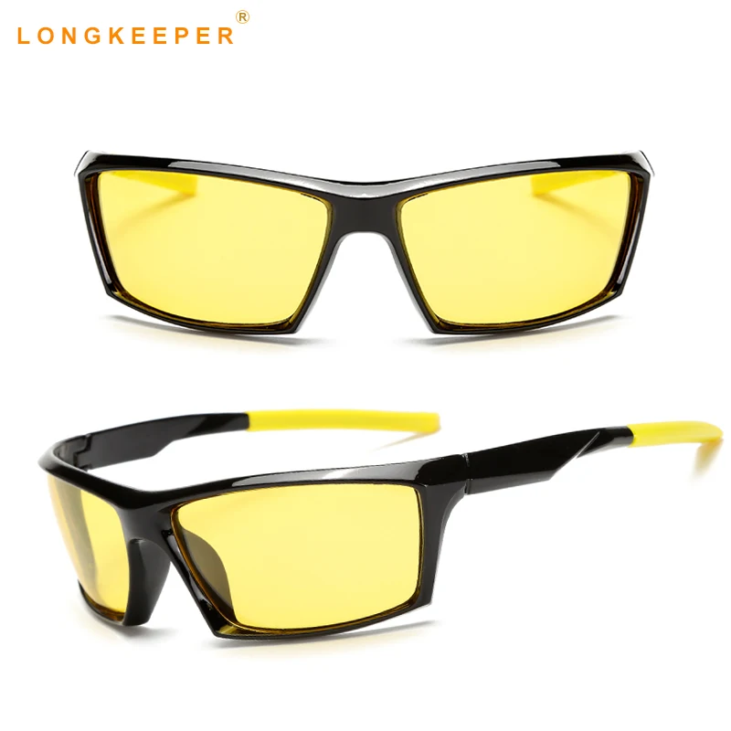 

2018 Night Vision Goggles Driver Polarized Sunglasses For Men's Car Driving Glasses Vintage Outdoors Male Eyeglasses LongKeeper