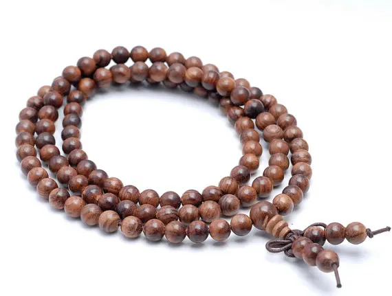 

6mm 108PCS Natural African Rosewood Grade A Prayer Buddha Mala Meditation Beads Round Loose Beads BULK LOT