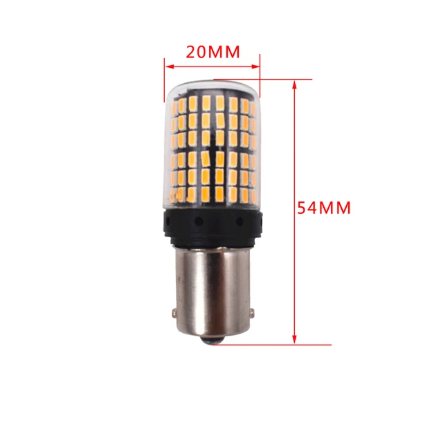 1PCS 1156 Ba15s P21W LED T20 7440 W21W W21/5W 1157 Bay15D LED Bulbs 144SMD  Canbus Bau15s Py21W Lamp for Turn Signal Light - China 7440 W21W W21/5W,  S25 1156 Ba15s