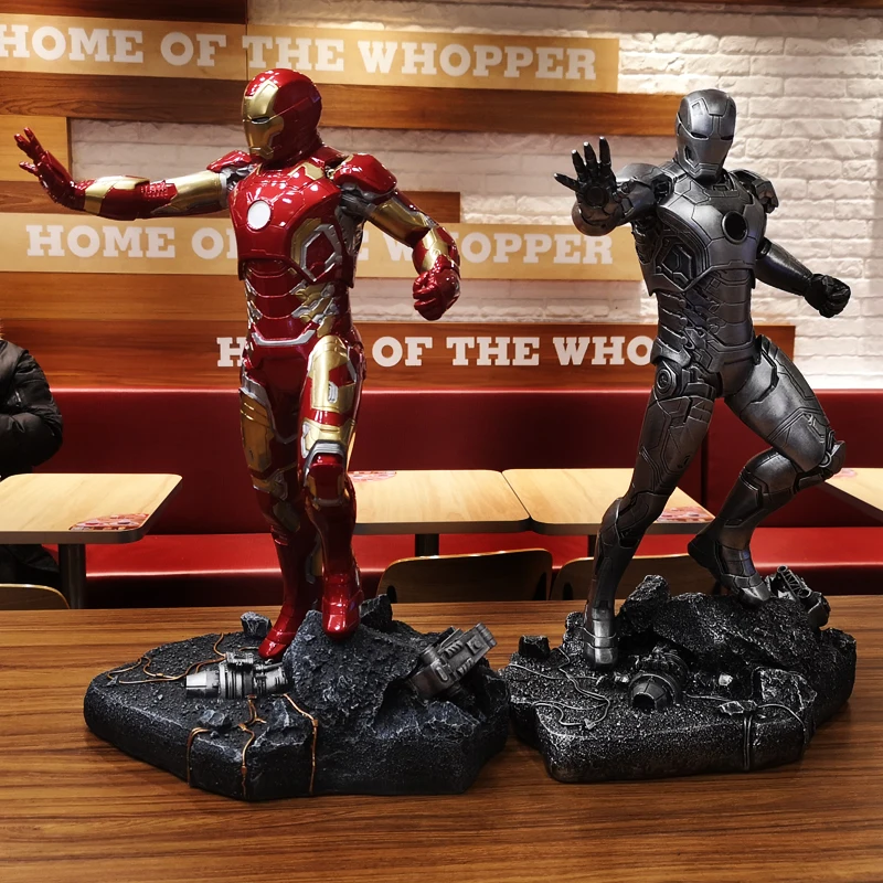 The Avengers MK43 Iron Man 1/4 Scale Full Body 50CM Statue Home Decor Collectible Action Figure Resin Statuette Gift For Men Boy