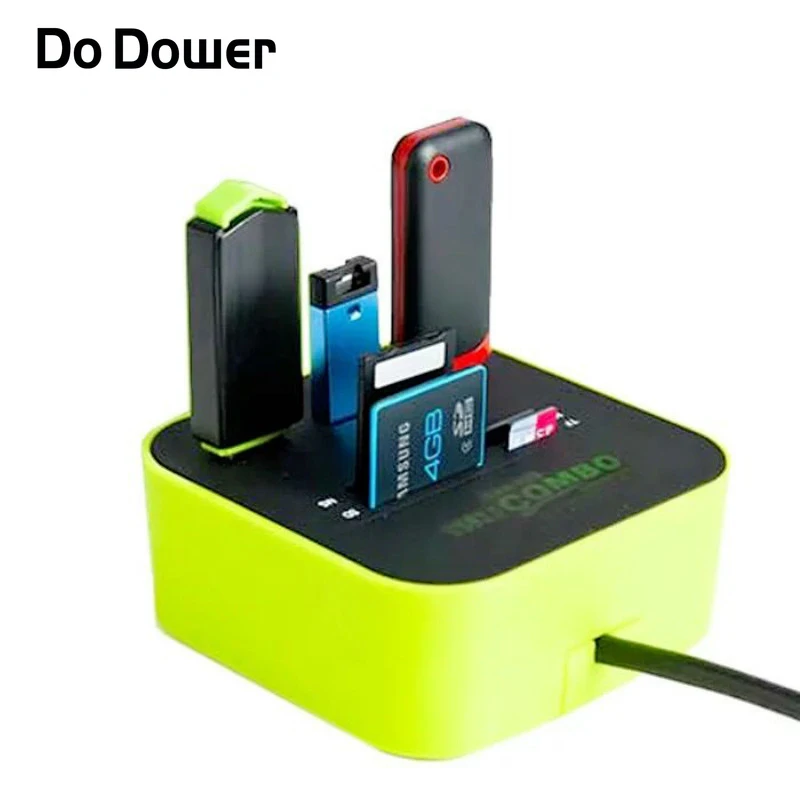 Do Dower USB HUB Combo все в одном 2 0 Micro SD высокоскоростной кардридер 3 порта адаптер