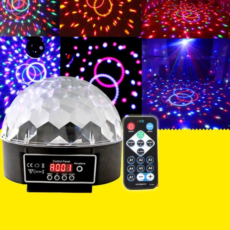 

Disco Ball Lamp Projection Lamp Set Strobe Auto Rotating Remote Control Stage Magic Ball KTV Crystal Lamp Xmas Party Lights#