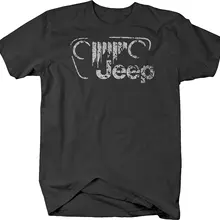 Летняя крутая Мужская футболка джип винтажная бездорожье гриль Логотип JK TJ CJ футболка забавная футболка