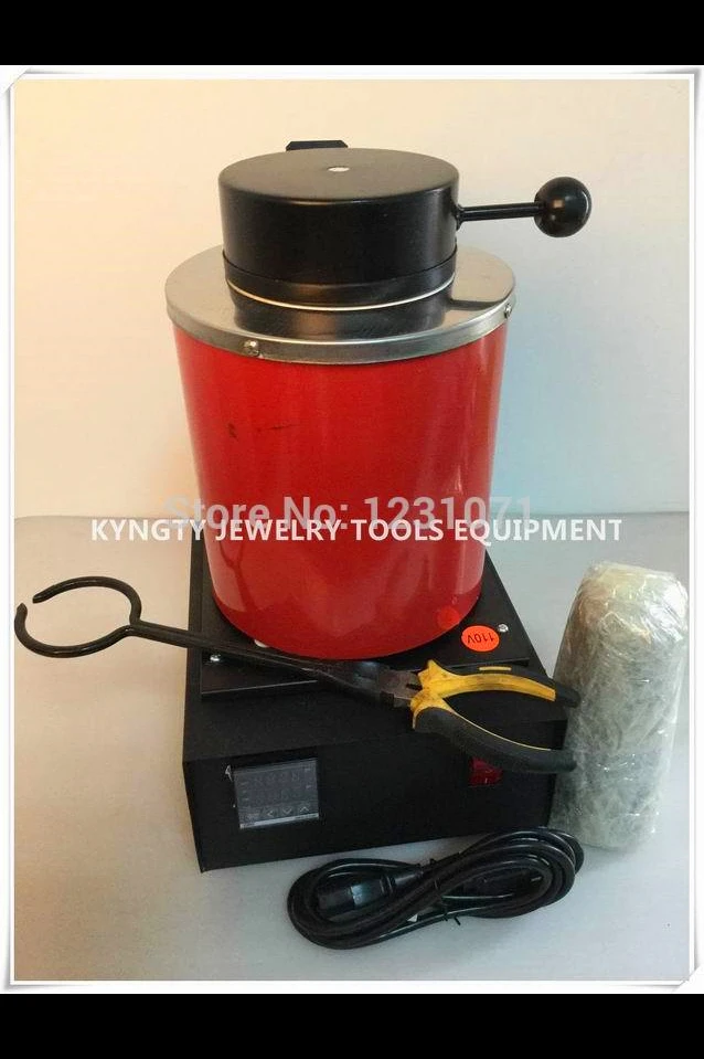 

Jewelery Tools 2016 2kg Gold Electric Melting Furnace with extra 1 kg Graphite Crucible and Plier 220V