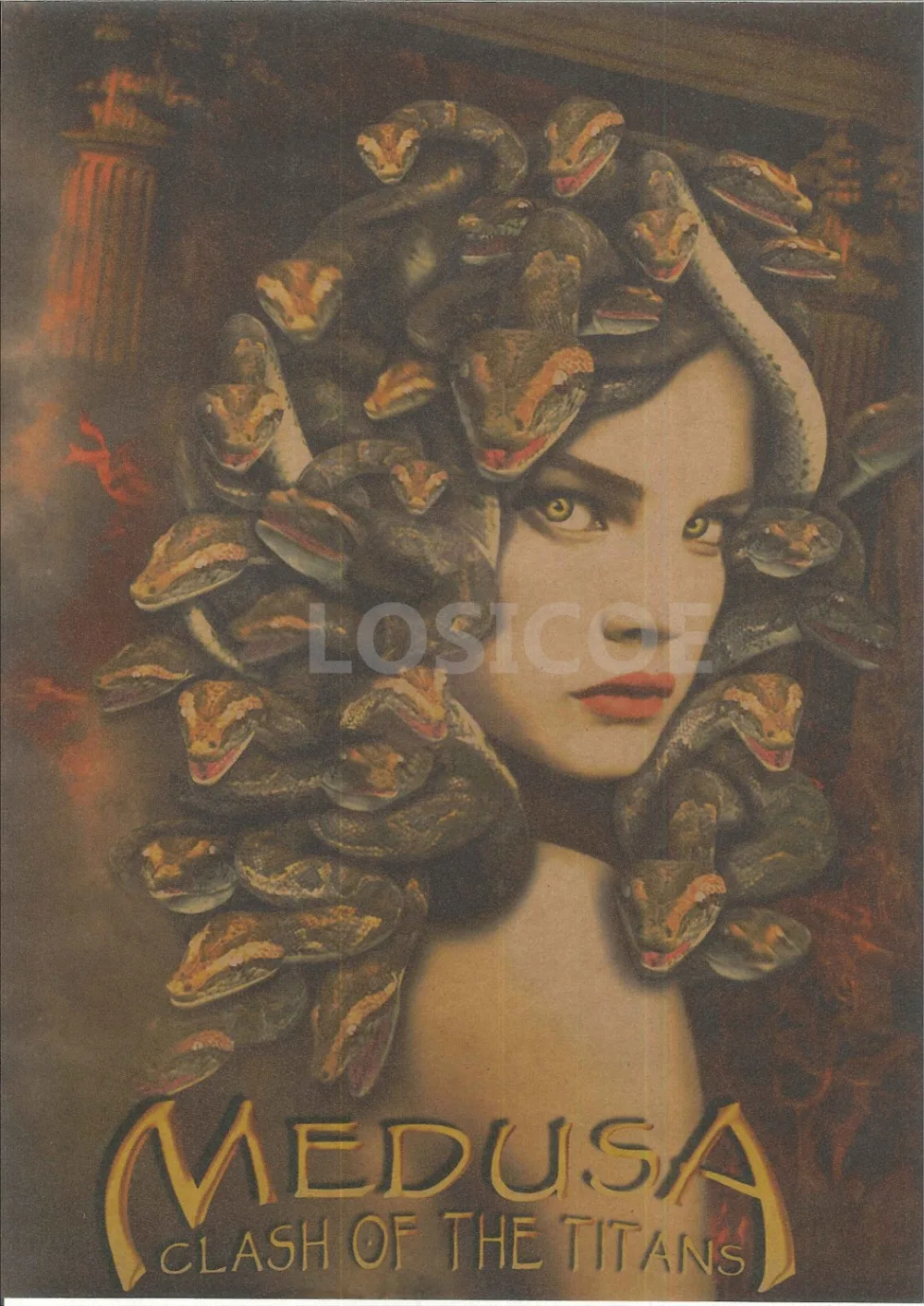 MEDUSA CLASH OF THE TITANS Vintage Old Shool Tattoo Posters Kraft Paper