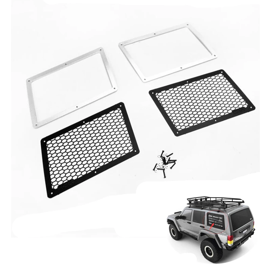 

Metal window guard assembly for 1/10 rc crawler axial scx10 ii 90046-47 cherokee XJ