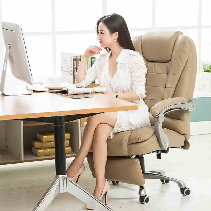 office chair Khaki color Lunch break stool computer chair browm color sellection