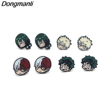 P2983 Аниме Boku No Hero Academy My Hero Academy пирсинг для уха, детские серьги-гвоздики для женщин, эмалевые серьги, ювелирные изделия, подарки для девочек