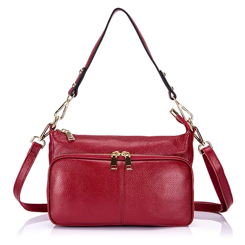 COMFROSKIN премиум натуральная кожа женские сумки через плечо брендовая Дизайнерская Женская Минималистичная сумка через плечо Bolsos Mujer - Цвет: Wine Red