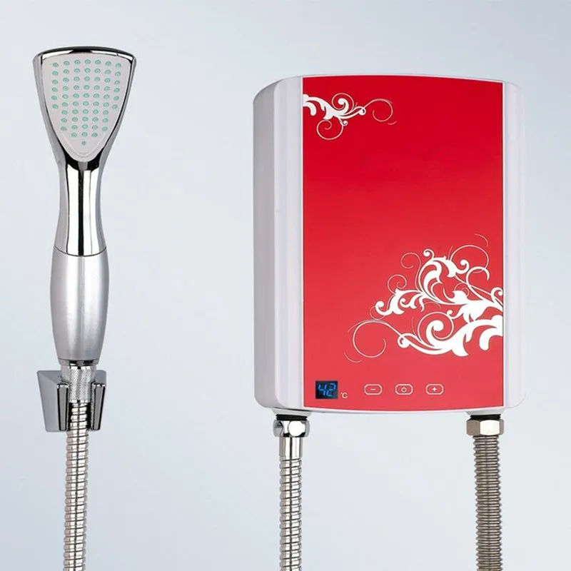5000W Electric instantaneous water heater shower for Bathroom Kitchen sink faucet instant hot Heating LCD touch digital display