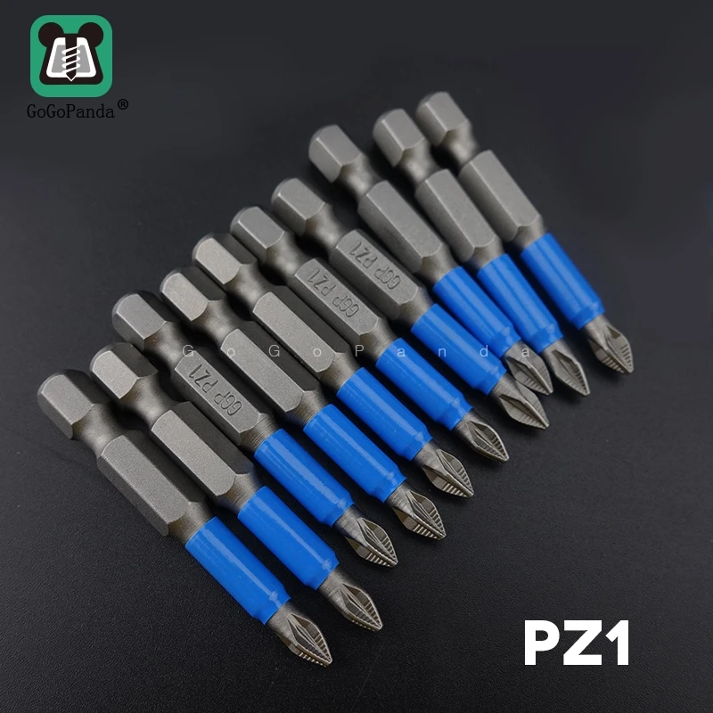 10 шт./Лот 50 мм GCr15 posidrive Bits Нескользящие биты для отвертки с шестигранным