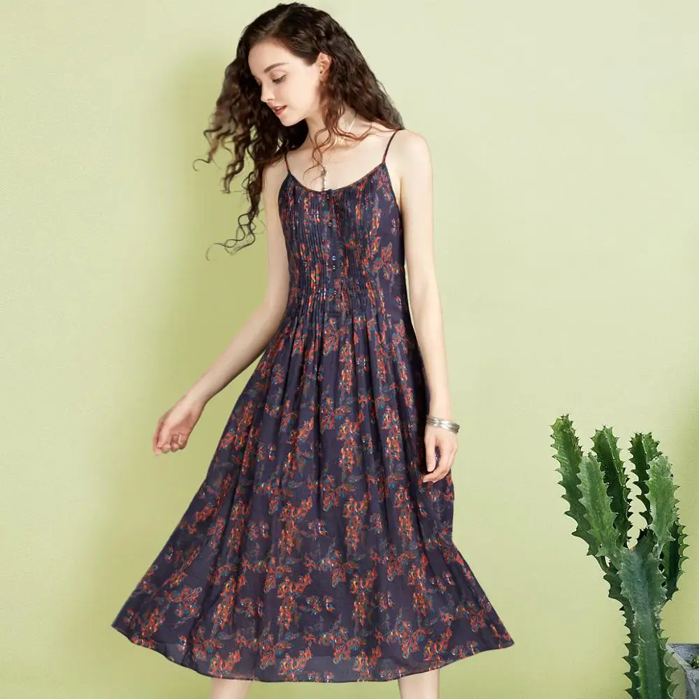 Artka женская весна новый Boho стиль Ethinic печатных квадратный воротник рукавов