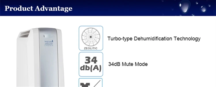 AC220-240V 50-60 Гц 520 Вт мощности осушитель с 2L Емкость резервуара для воды