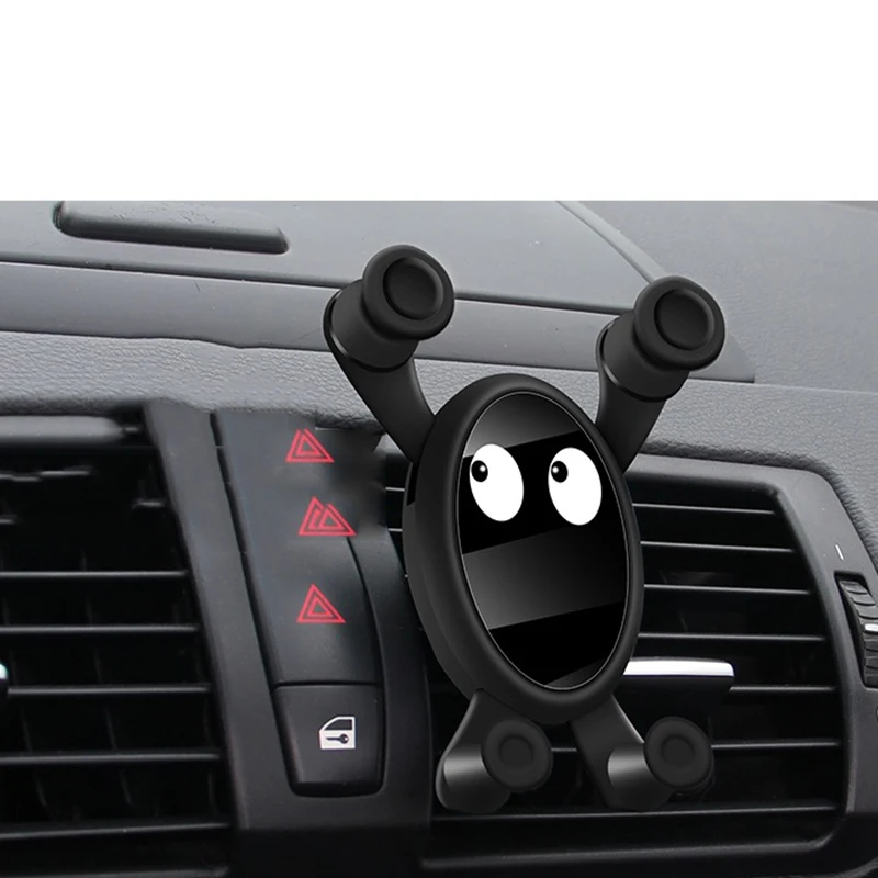Black Cute Cartoon Universal Cellphone Support Telephone Stand Car Air Vent Mobile Phone Mount Holder Accessories For iphone 7 Black Cute Cartoon Universal Cellphone Support Telephone Stand Car Air Vent Mobile Phone Mount Holder Accessories For iphone 7
