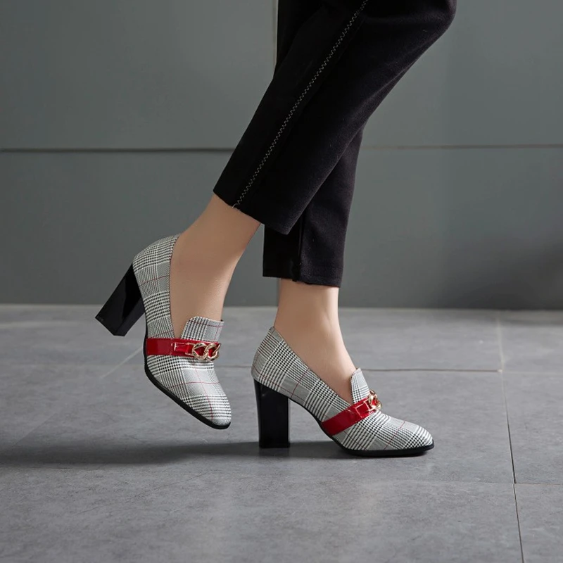 BLXQPYT/Лидер продаж; zapatos mujer Tacon; очень большие размеры 32-50; новые Демисезонные женские туфли-лодочки; женская обувь; вечерние туфли из искусственной кожи на высоком каблуке; T716
