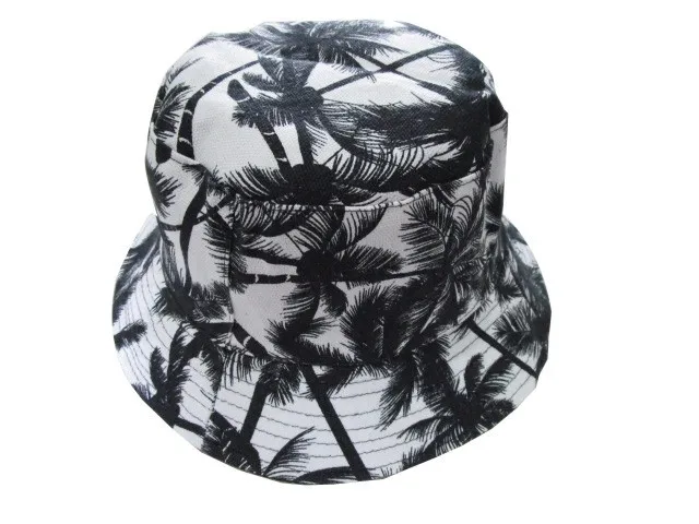 Новые модные женские шляпы с принтом кокосового дерева для женщин и мужчин