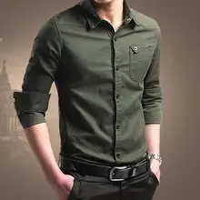 Горячая Весна мужской тонкий срез хлопок рубашка с длинными рукавами для отдыха мужская одежда Cultivate One's Morality M-5XL