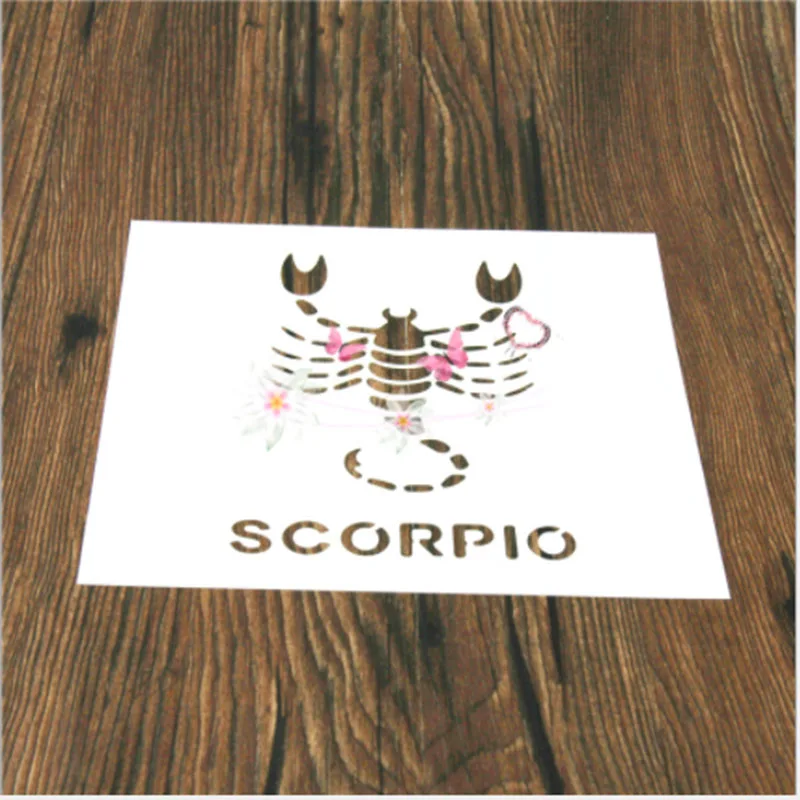 

1PC Vitality Scorpio Shaped Reusable Stencil Airbrush Painting Art DIY Home Decor Scrap booking Album Crafts