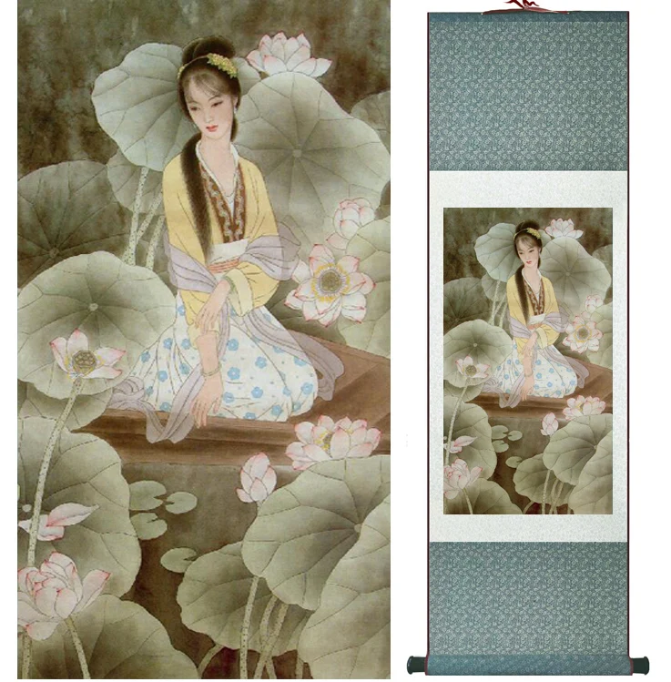 

Traditional Chinese pretty girls painting Home Office Decoration beautifull women painting041011