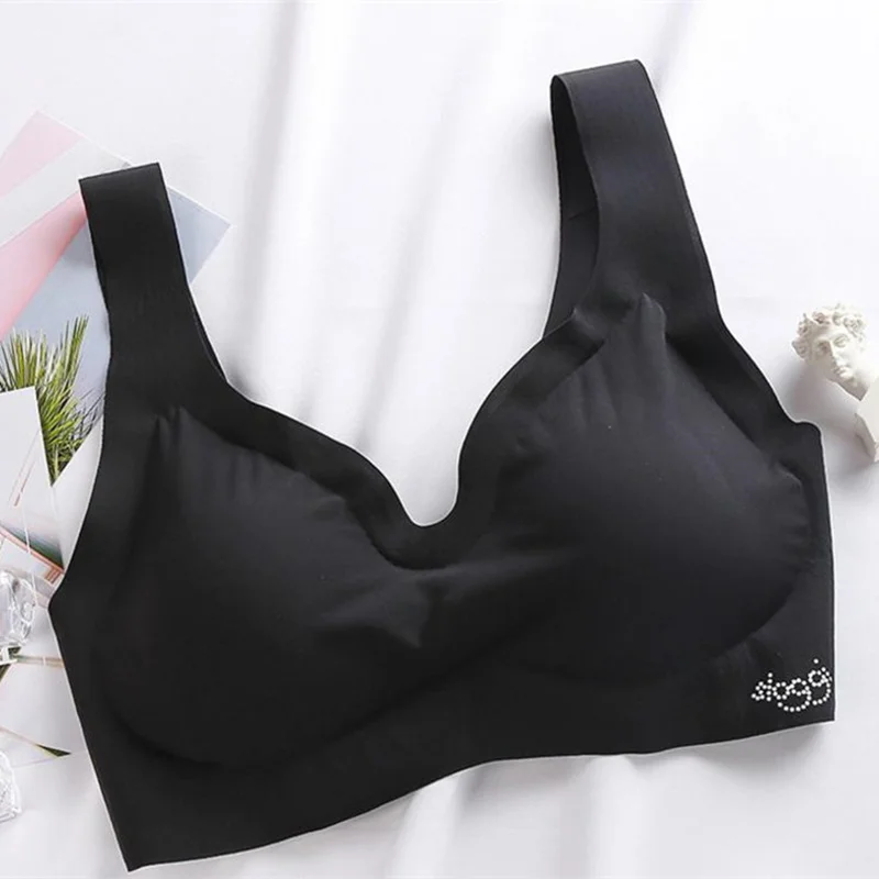

Summer Fashion ultra-thin cooling ice silk underwear ladies Seamless Wireless sleep bra Women's Fashion Breathable Push up Bra