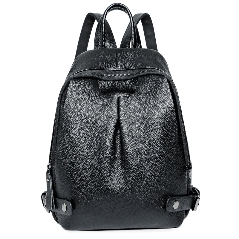 Women Backpacks Black Leather Shoulder Bags Preppy School Bags for Teenage Girls Female Travel Bagpack Rucksack