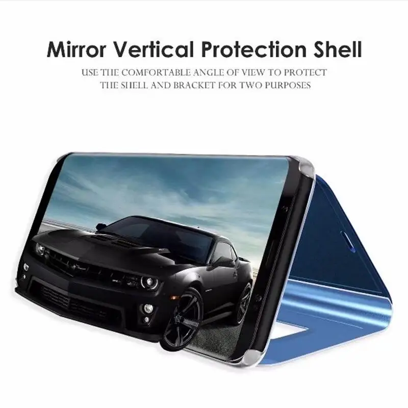 Зеркало Smart View чехол для Samsung Галактики A8 A7 A6 A5 J6 J4 J3 J2 2018 J5 J7 Neo CORE 2017 Prime A520 A530 J250F