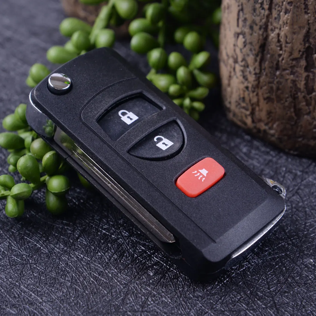 

CITALL New 3 Buttons Car Modified Folding Flip Remote Key Shell Case Fob for Nissan Murano Quest Titan Armada Xterra Frontier